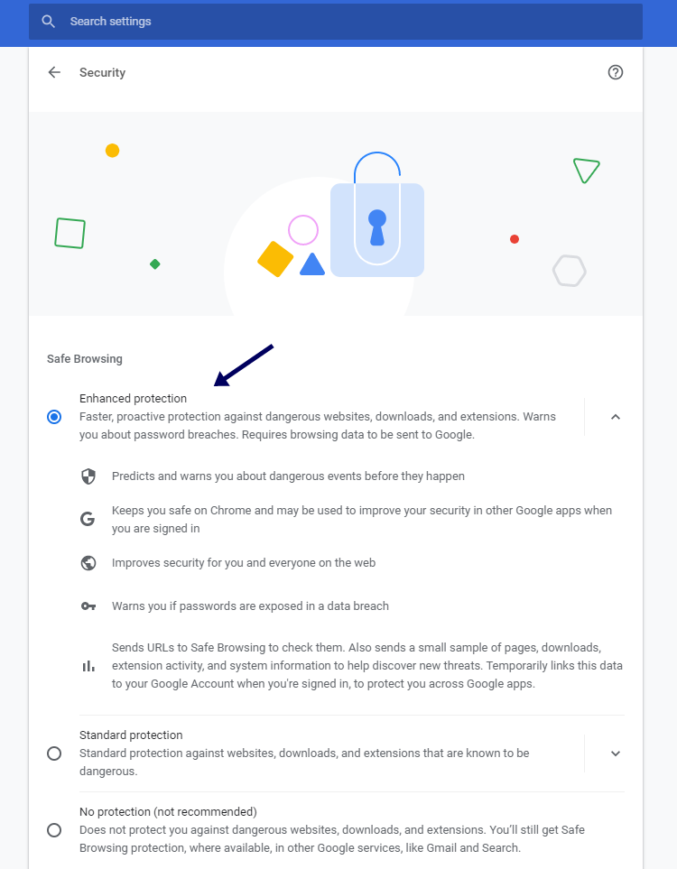 Best 9 Google Chrome Security Settings that you don't want to miss. 4 Google Chrome Security Settings, Chrome Security Settings tips