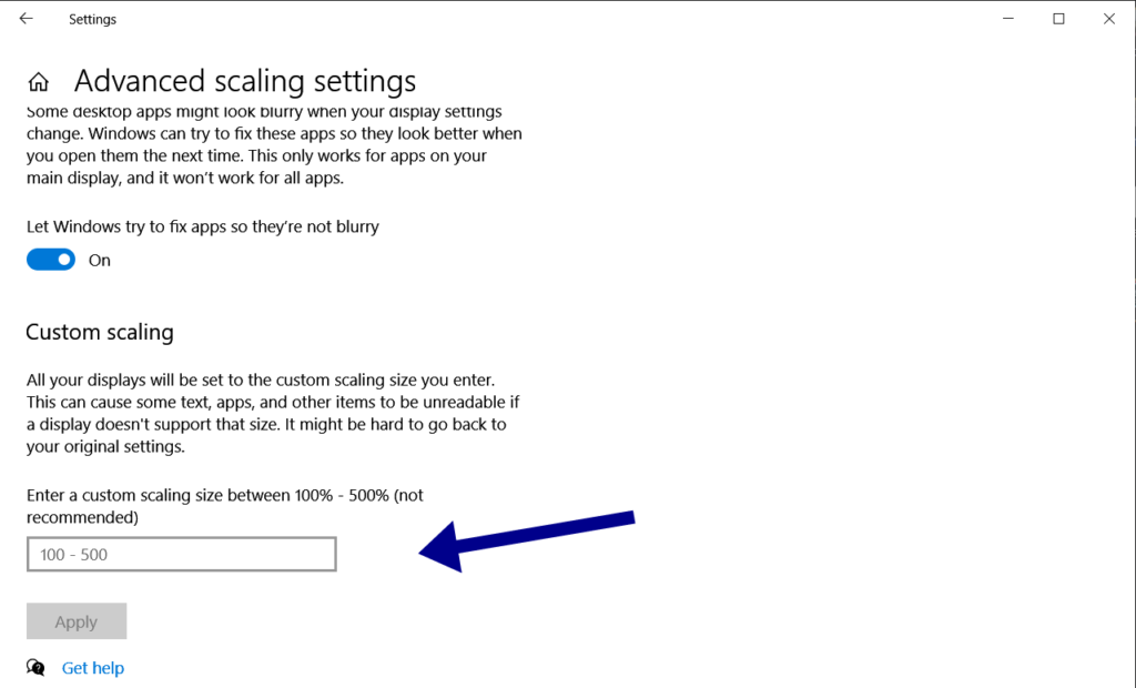 Reset Display Settings Windows 10, Reset Dis­play Set­tings to Default, revert to default display settings