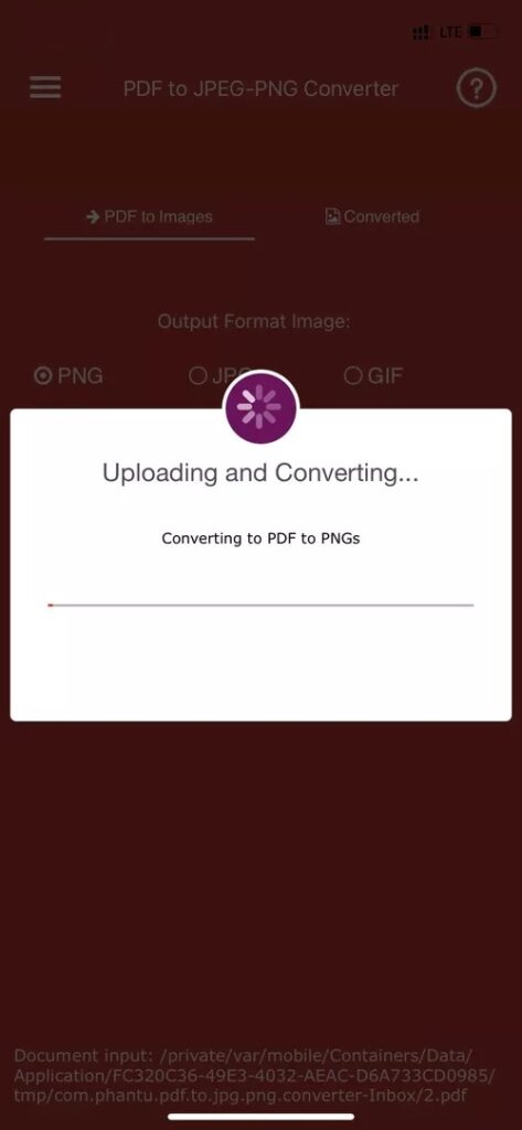 convert PDF to PNG on iPhone, PDF to PNG