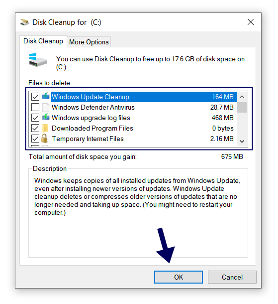 Delete Cache Files in Windows 10, clean Cache Files in Windows